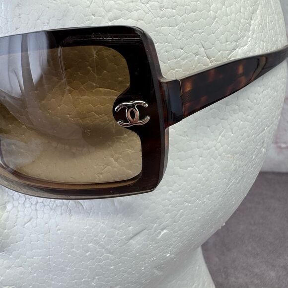 Chanel Vintage Y2K Rectangular 5065 Brown Sunglasses - Picture 5 of 12